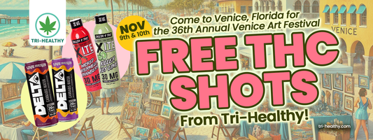 Come to Venice, FL for the 36th Annual Art Festival – Free THC Shots at Tri-Healthy!