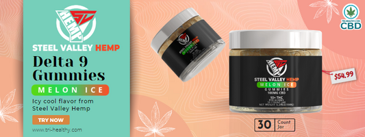 Steel Valley Hemp Delta 9 THC Melon Ice Gummies!