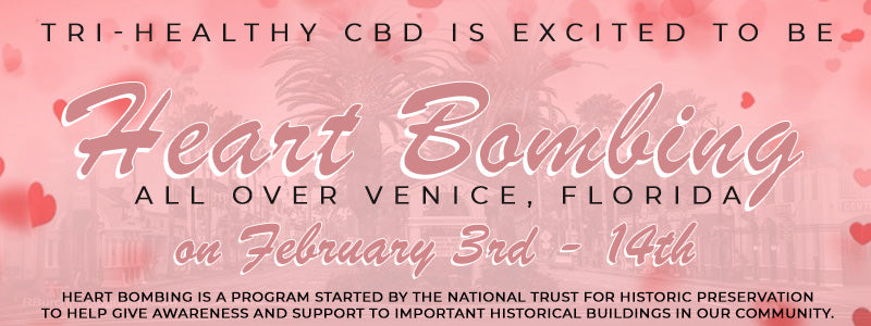 Valentines Day in Venice Florida - Heart Bombing the KMI Building