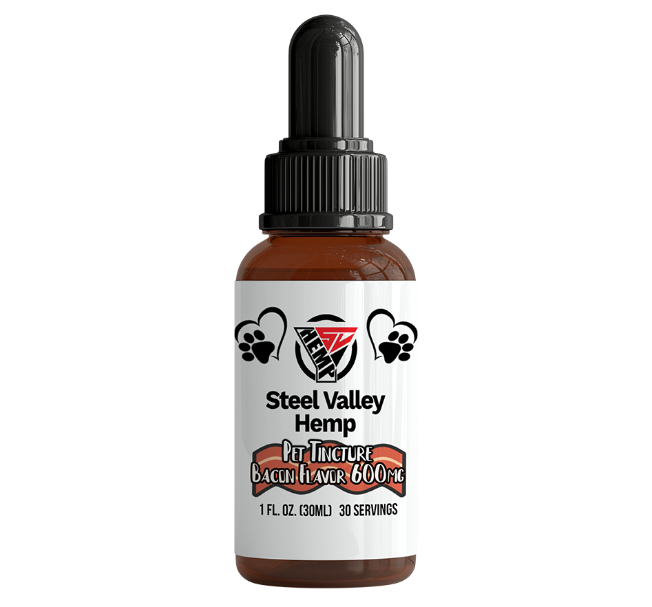 Steel Valley Hemp Full Spectrum Tincture Oil Pets 600 Bacon Flavor