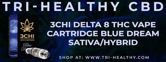 S1E97 3Chi Delta 8 THC Vape Cartridge Blue Dream Sativa/Hybrid