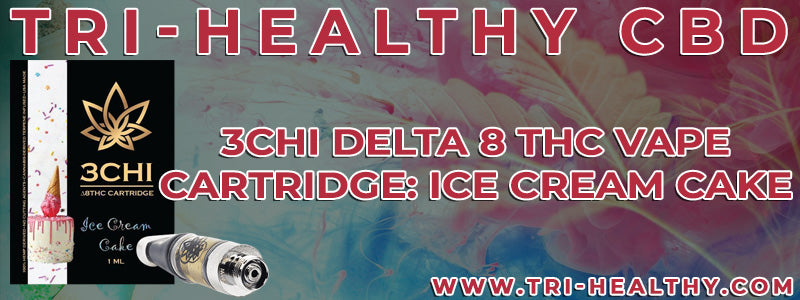 S1E69 3Chi Delta 8 THC Vape Cartridge: Ice Cream Cake