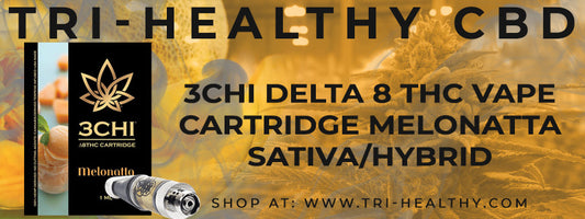 S1E103 3Chi Delta 8 THC Vape Cartridge Melonatta Sativa/Hybrid Review