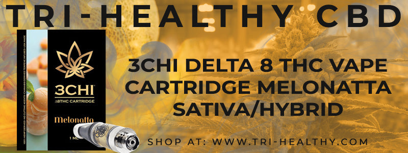 S1E103 3Chi Delta 8 THC Vape Cartridge Melonatta Sativa/Hybrid Review