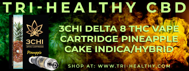 S1E102 3Chi Delta 8 THC Vape Cartridge Pineapple Cake Indica/Hybrid Review