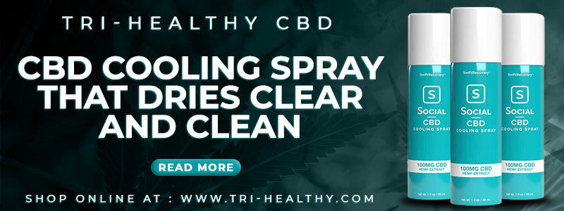 CBD Cooling Spray that Dries Clear and Clean