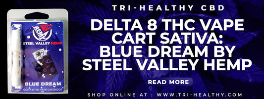 Delta 8 THC Vape Cart Sativa: Blue Dream by Steel Valley Hemp