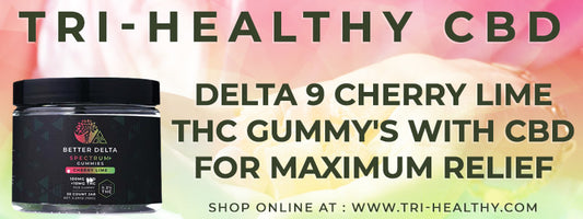Delta 9 Cherry Lime THC Gummy's with CBD for Maximum Relief