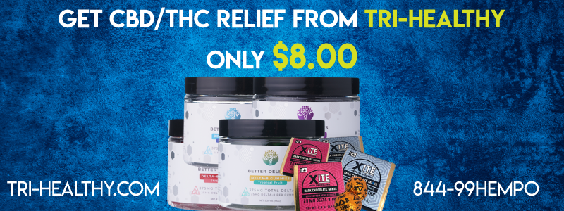 Get CBD/THC Relief from Tri-Healthy for only $8.00