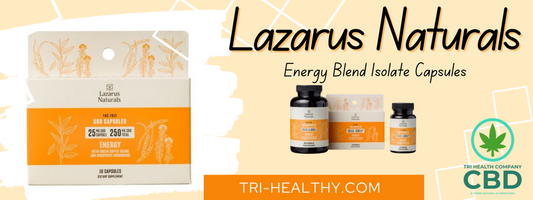 Lazarus Naturals CBD Energy Capsules - CBD, Cordyceps Mushrooms, and B6