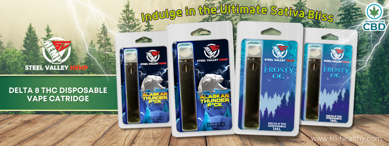 Indulge in the Ultimate Sativa Bliss with Steel Valley Hemp's ATF and Frosty OG Disposables!
