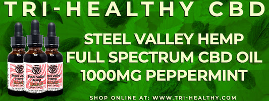 S1E168 Steel Valley Hemp Full Spectrum CBD Oil 1000mg Peppermint