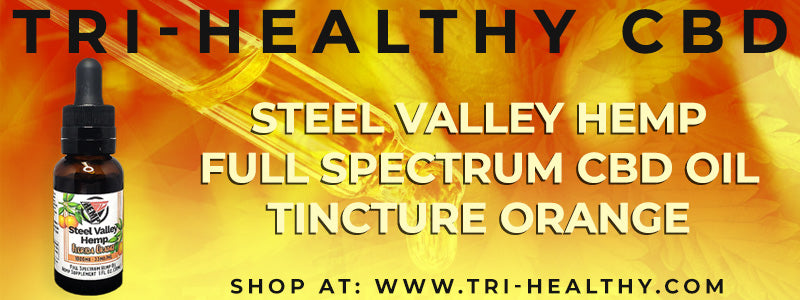 S1E130 Steel Valley Hemp Full Spectrum CBD Oil Tincture Orange