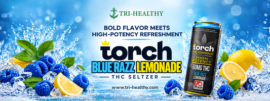 Torch Blue Razz Lemonade THC Seltzer: Bold Flavor Meets High-Potency Refreshment