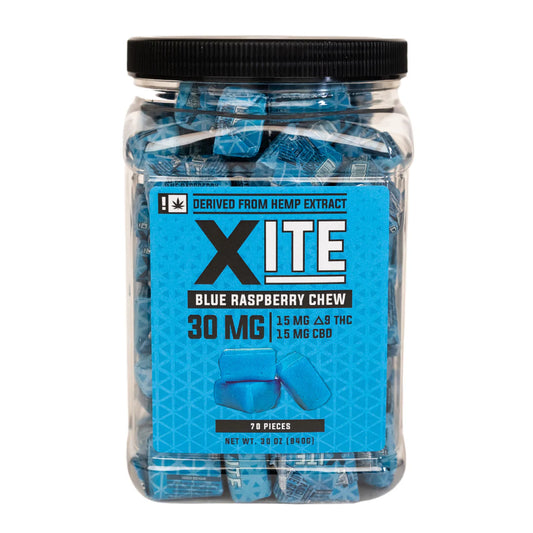 Patsy's Xite Delta 9 THC Ratio Blue Raspberry Chews