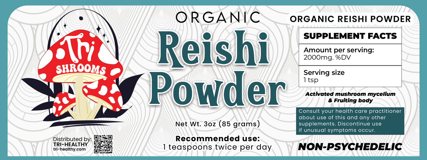 Tri-Shrooms Organic Reishi Powder