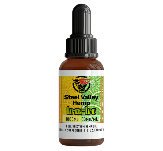 Steel Valley Hemp Full Spectrum Tincture Oil Lemon/Lime 1000mg