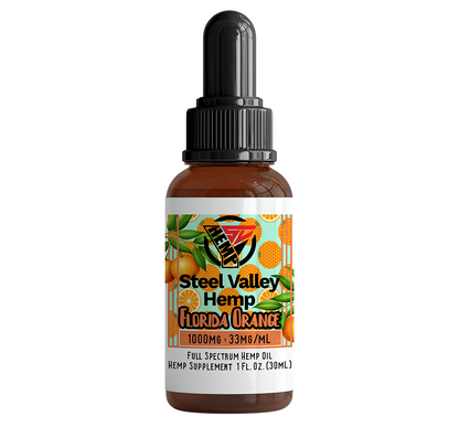 Steel Valley Hemp Full Spectrum Tincture Oil Orange 1000mg