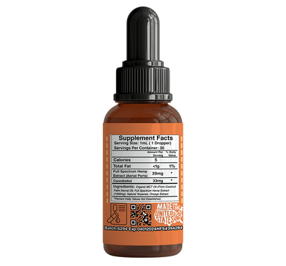 Steel Valley Hemp Full Spectrum Tincture Oil Orange 1000mg